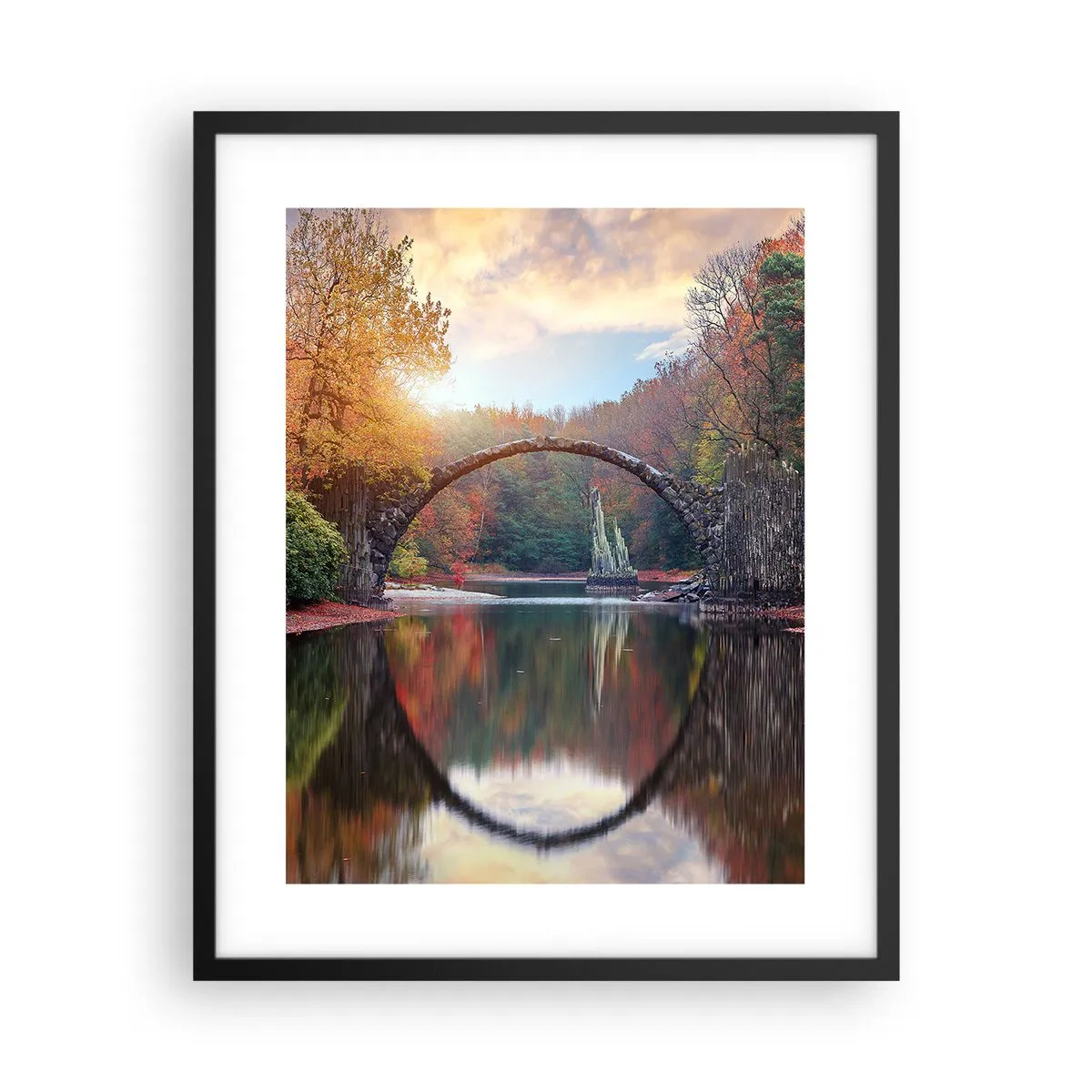 Poster in black frame - On the Other Side of a Mirror - 40x50 cm