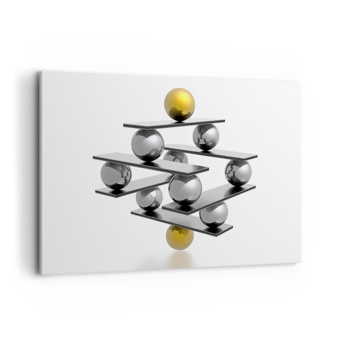 Canvas picture - Gold-Silver Balance - 100x70 cm