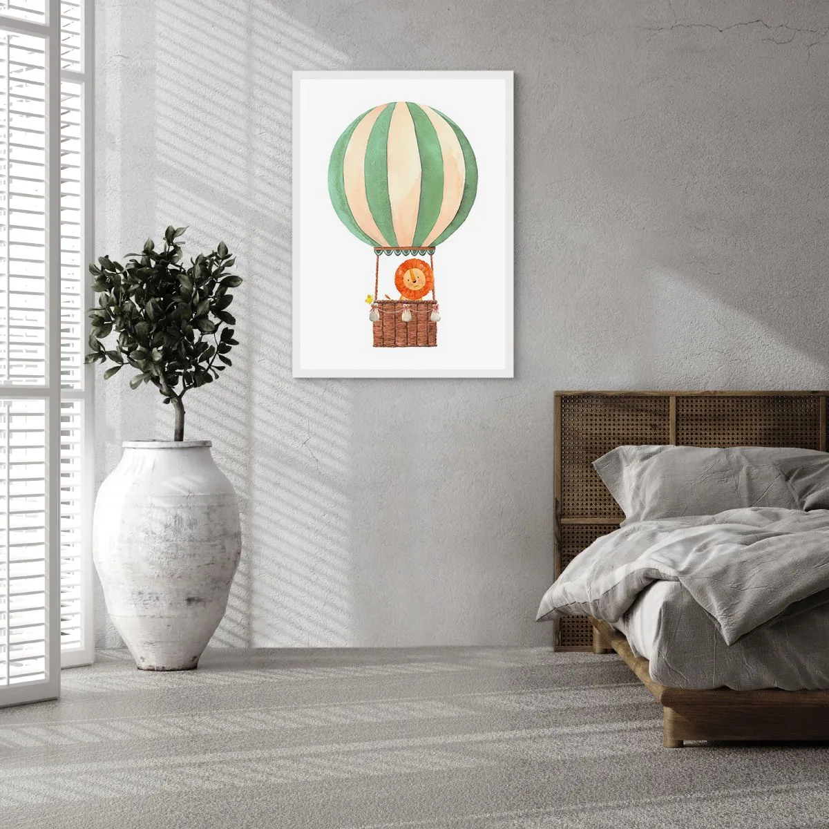 Poster in white frmae - Leon's Adventures - 50x70 cm