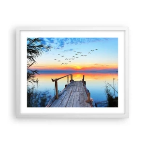 Poster in white frmae - Time to Come Back… - 50x40 cm