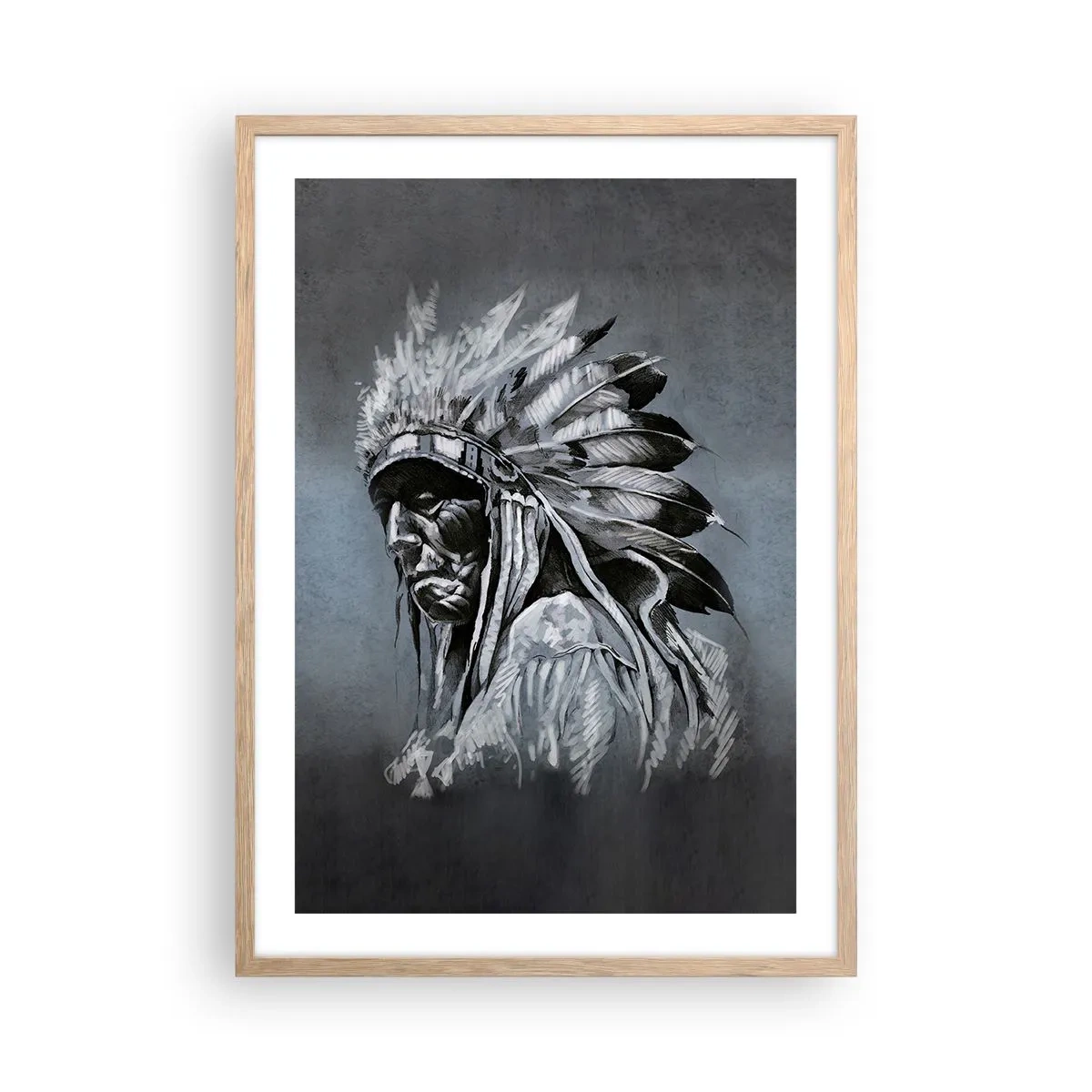 Poster in light oak frame - Return to the Roots - 50x70 cm