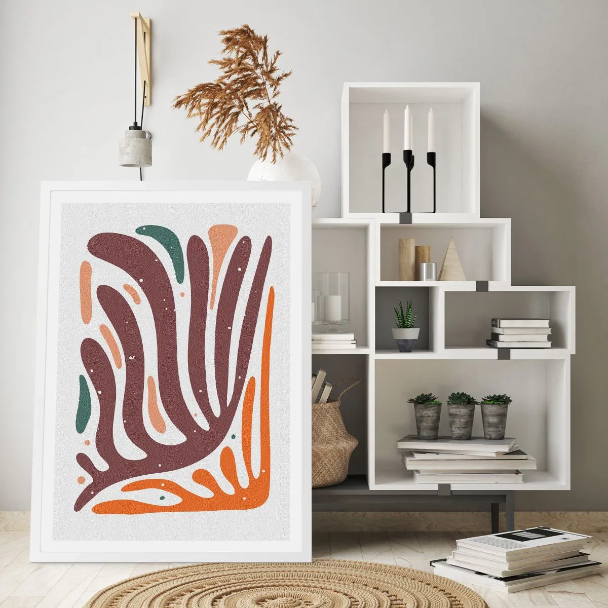 Poster in white frmae - Radiant Organic Composition - 61x91 cm
