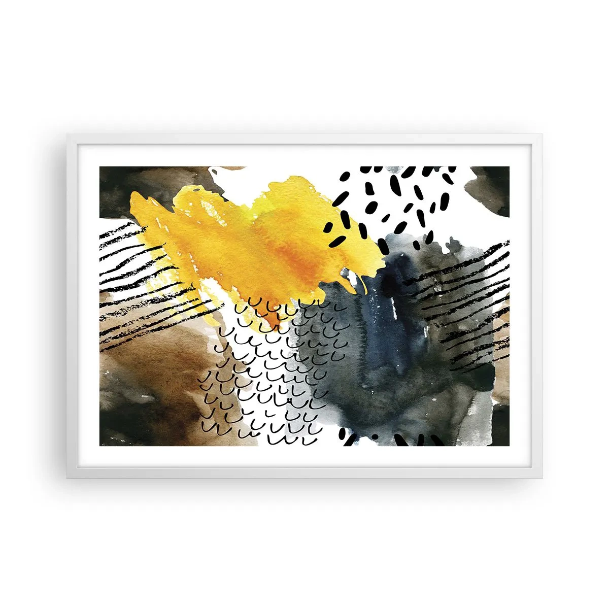Poster in white frmae - Meeting of Elements - 70x50 cm