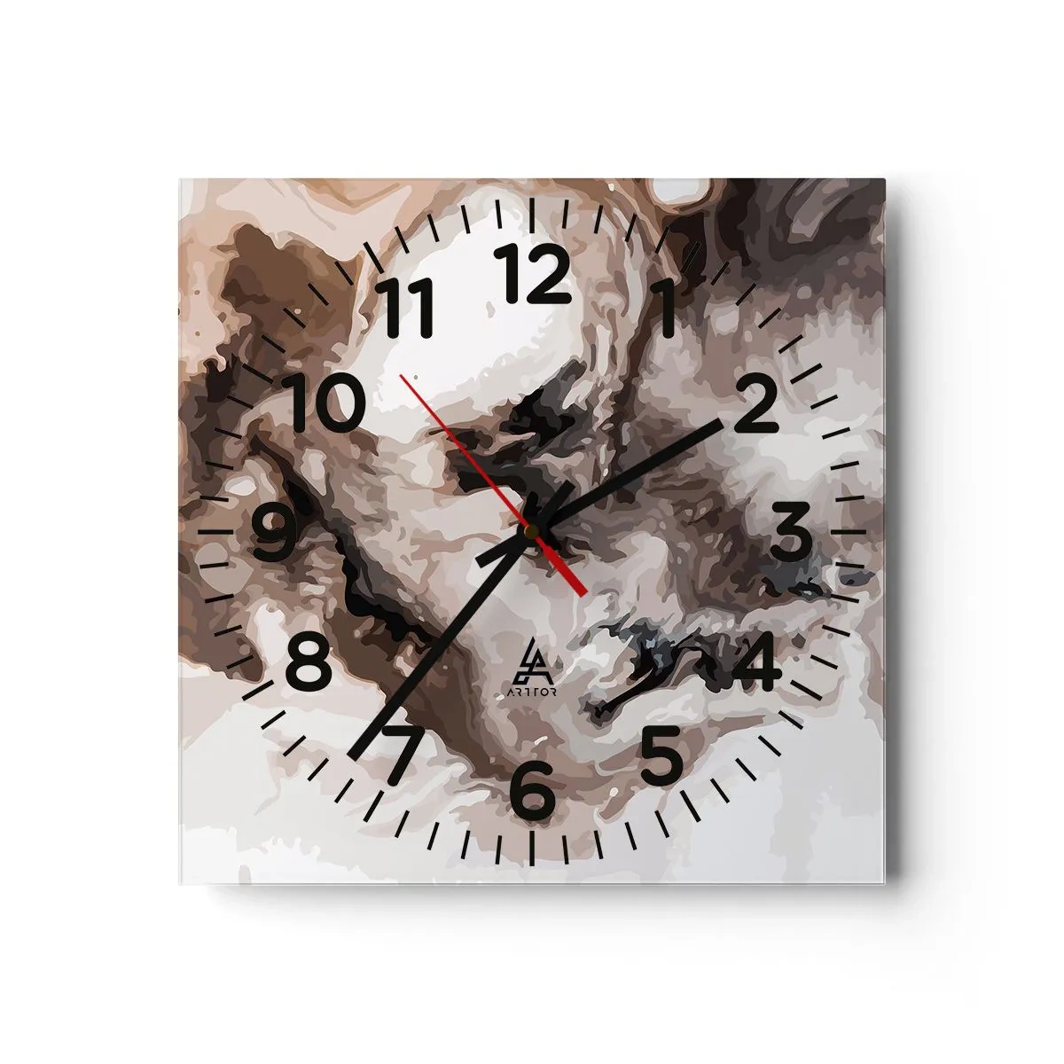 Wall clock - Clock on glass - Birth of the Galaxy - 40x40 cm