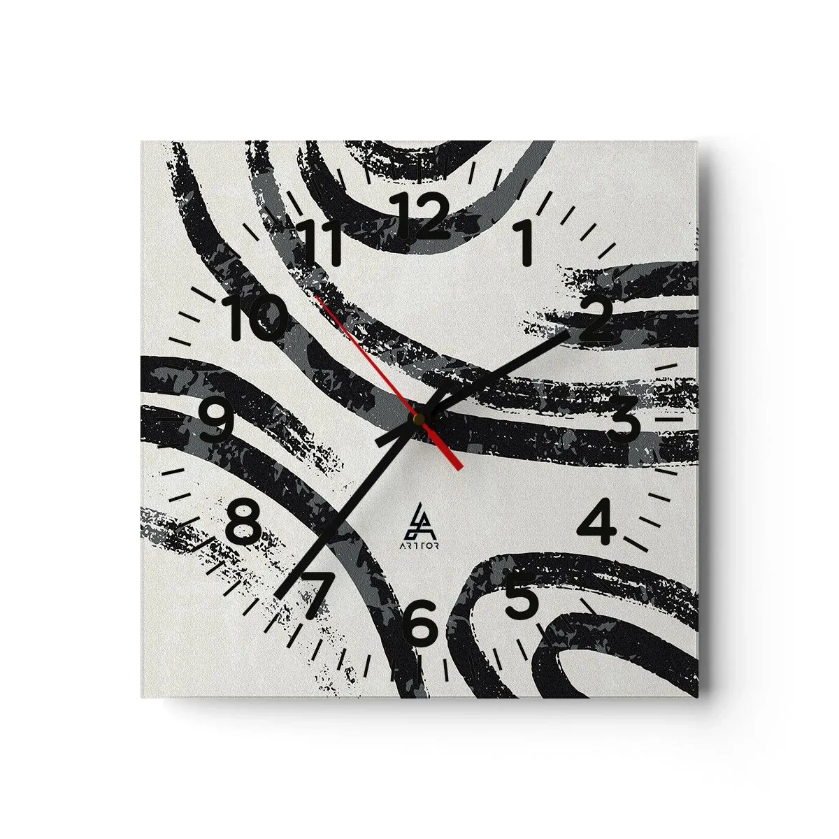 Wall clock - Clock on glass - Stopped Half Way - 30x30 cm