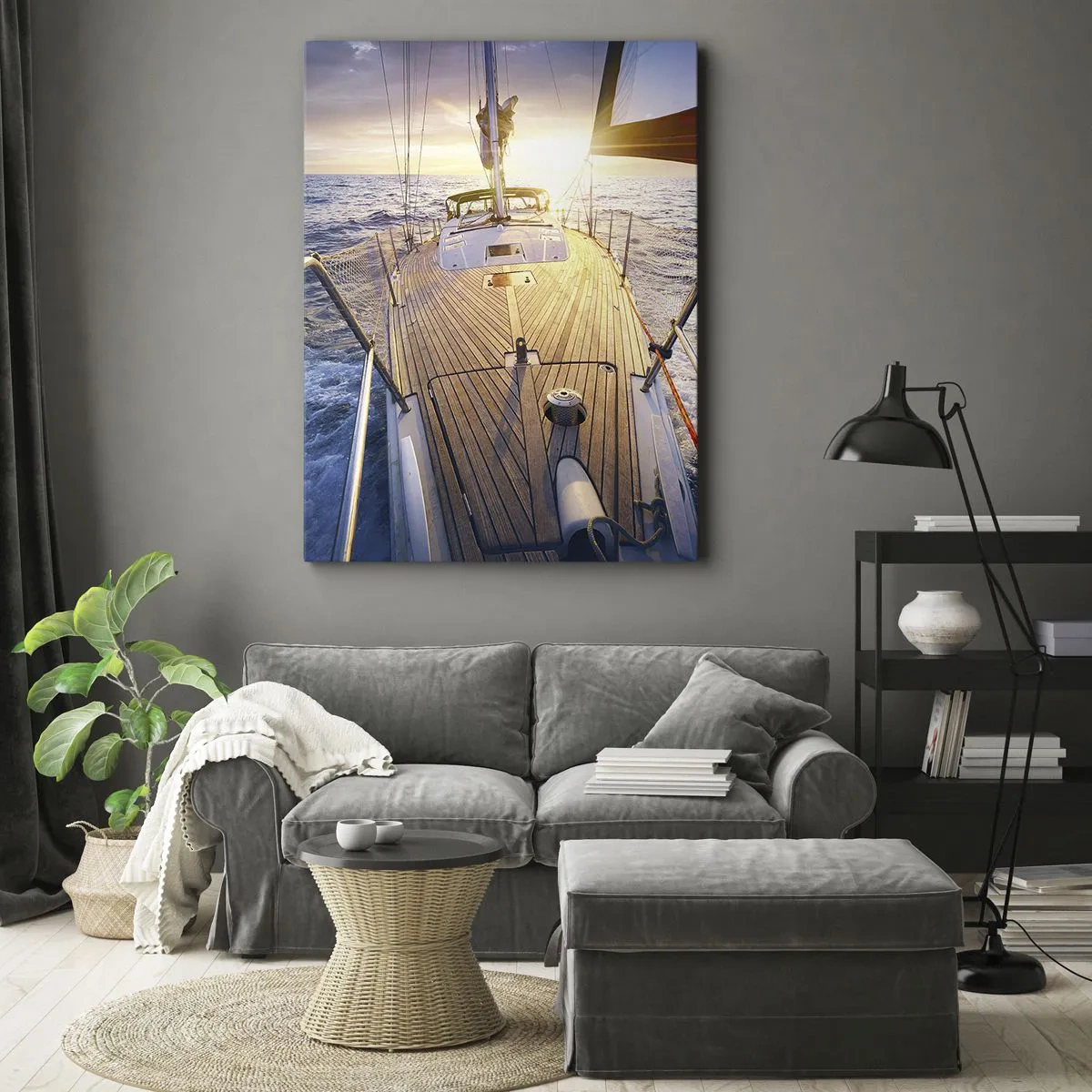 Canvas picture - Running on Waves - 45x80 cm