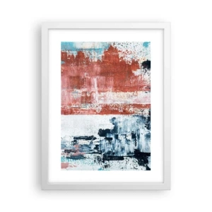 Poster in white frmae - Abstract Fifty Fifty - 30x40 cm