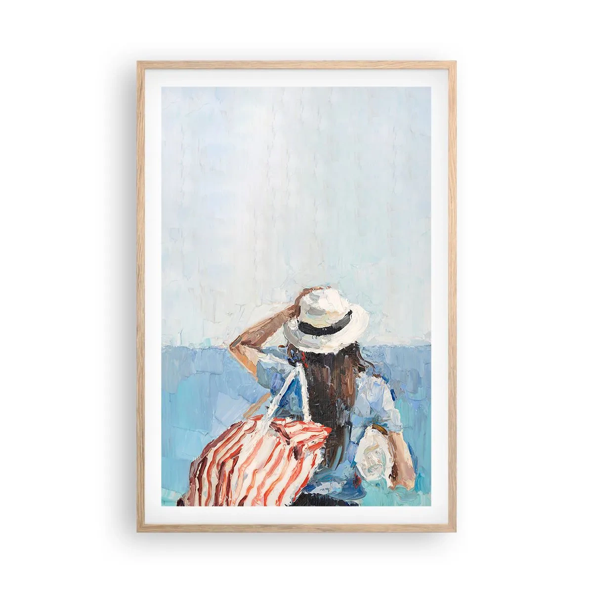 Poster in light oak frame - Welcome to Holiday - 61x91 cm