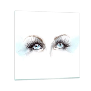 Glass picture - Eyes ofaAn Angel? - 40x40 cm