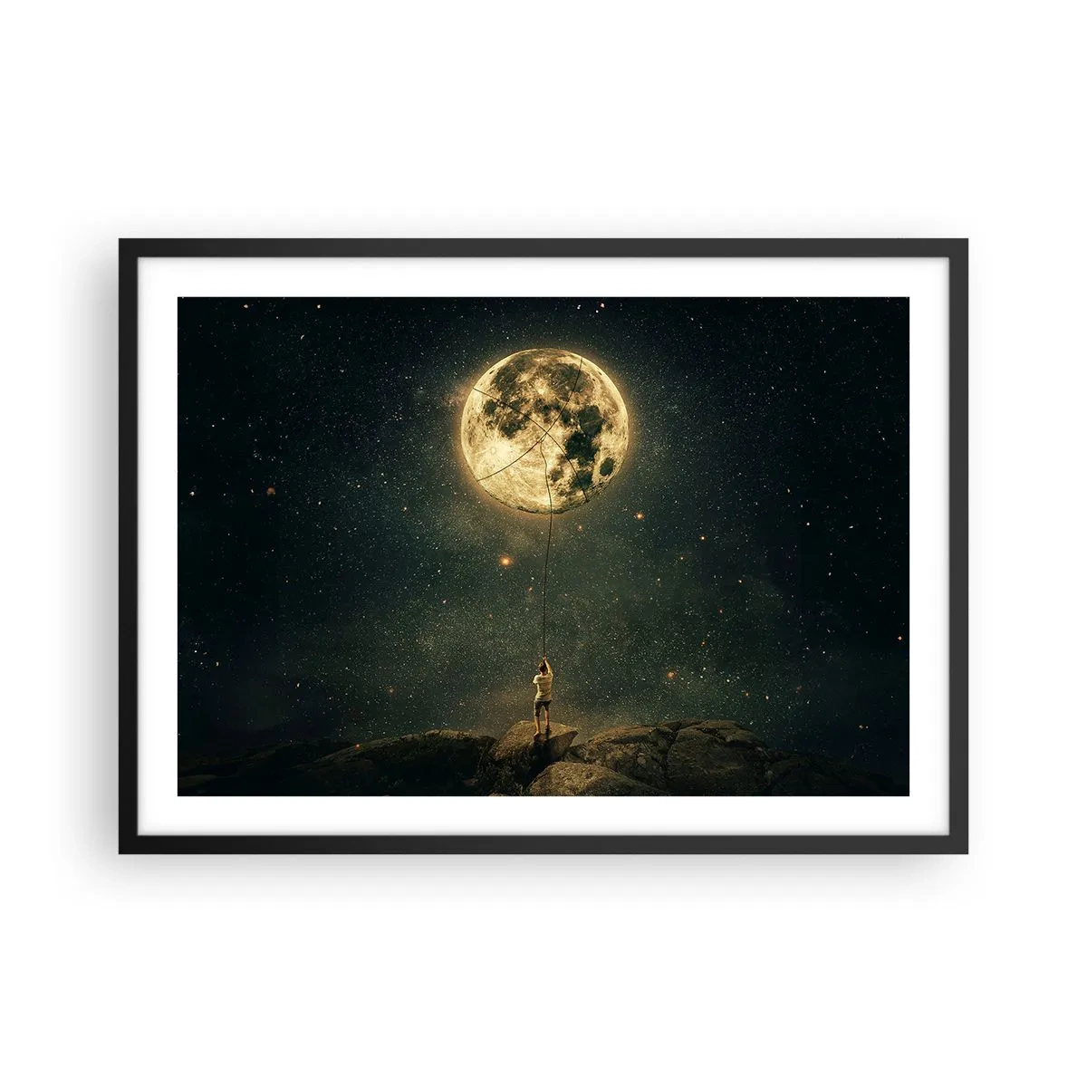 Poster in black frame - One that Stole the Moon - 70x50 cm