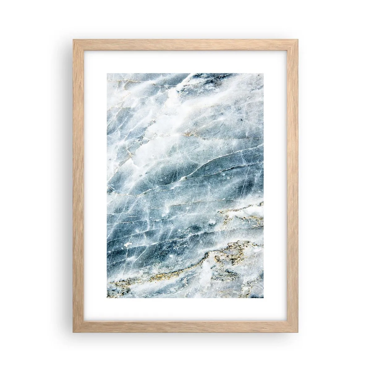 Poster in light oak frame - Icy World - 30x40 cm