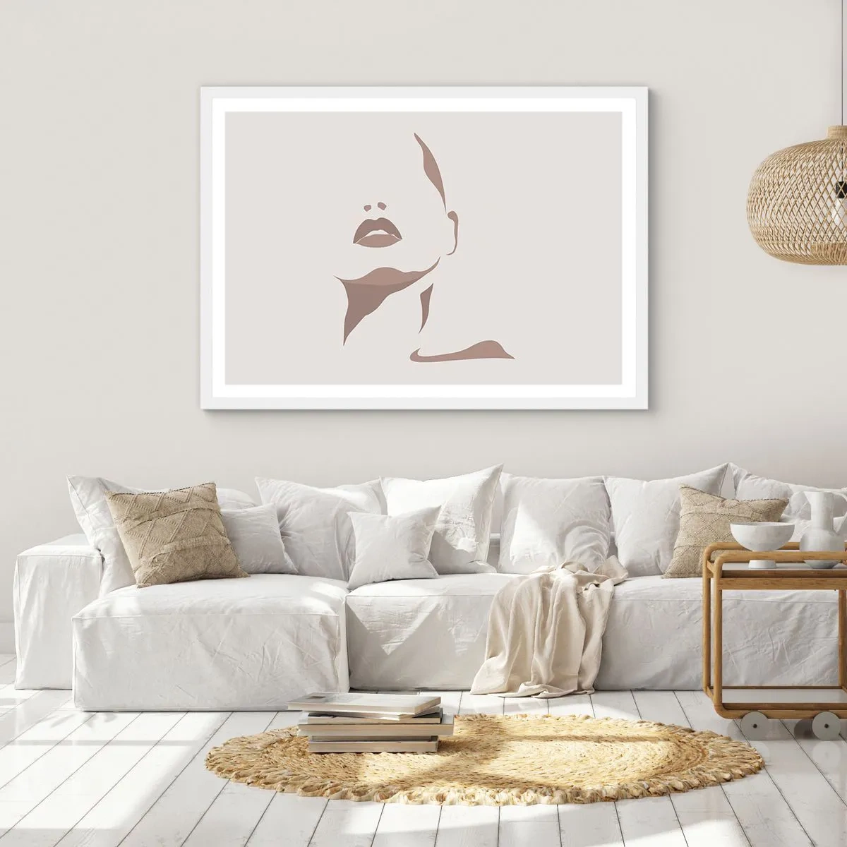 Poster in white frmae - Created with Light and Shadow - 50x40 cm