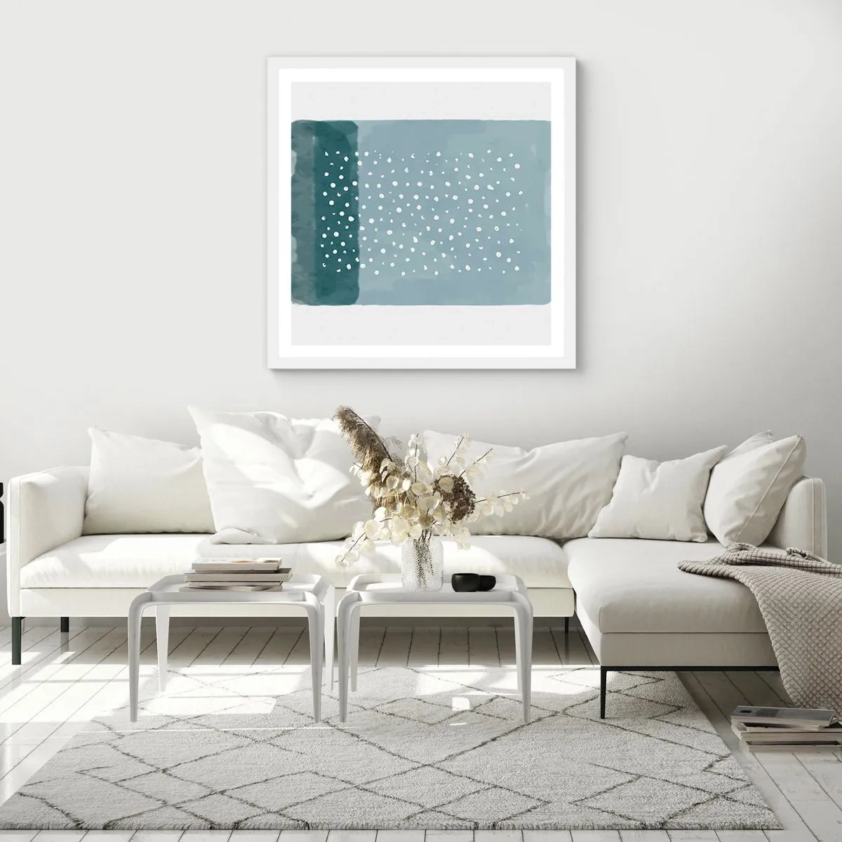 Poster in white frmae - Grown on the Blue - 30x30 cm