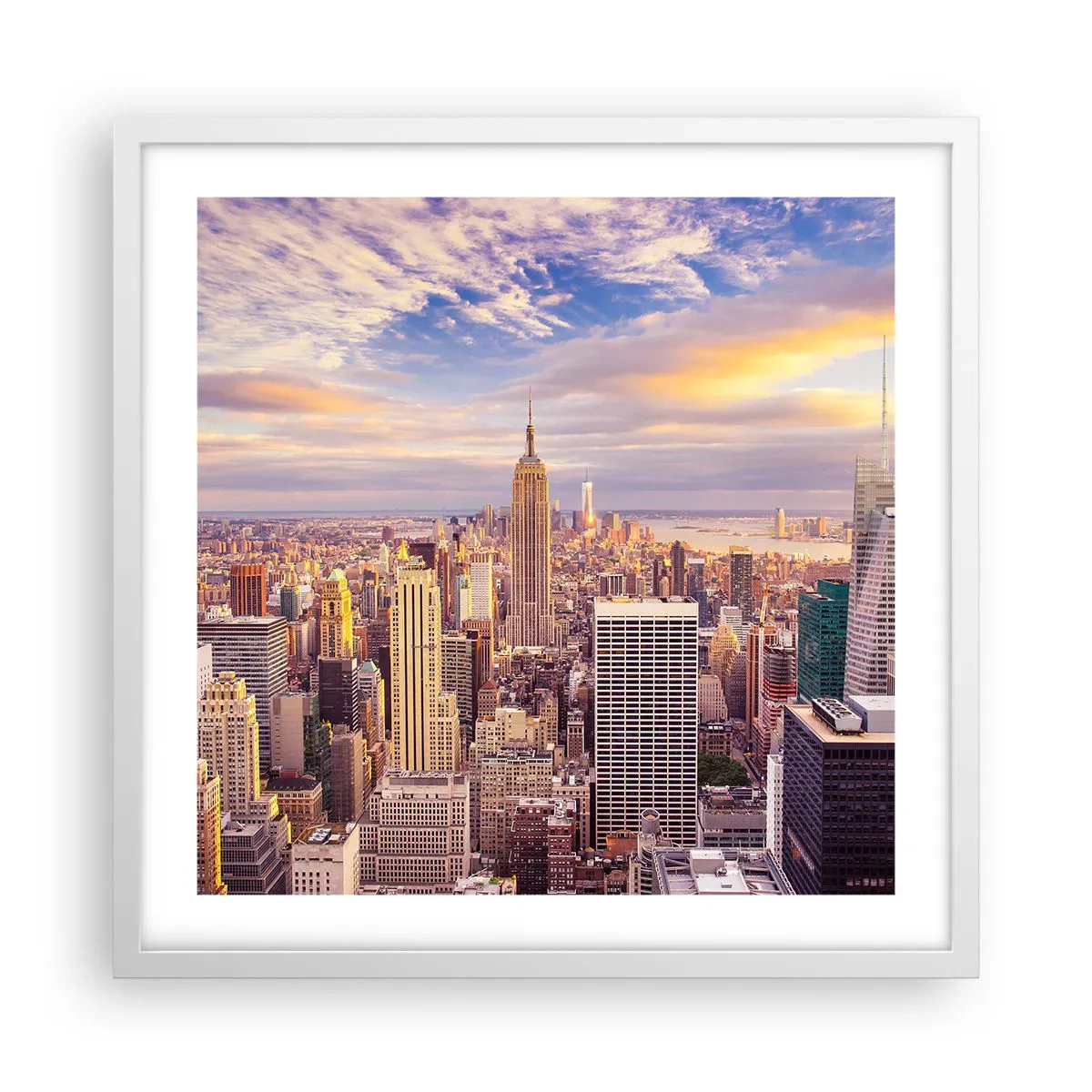 Poster in white frmae - Reaching the Clouds - 50x50 cm