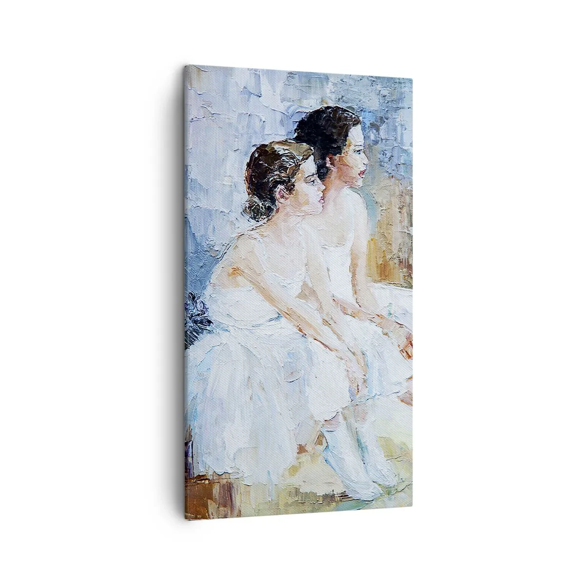 Canvas picture - Young Swans Resting - 45x80 cm