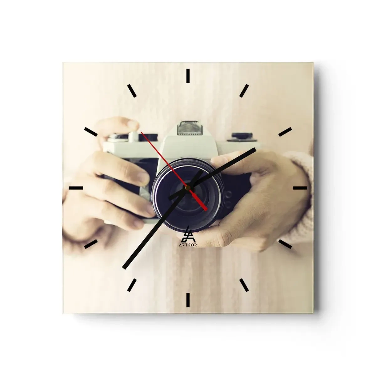 Wall clock - Clock on glass - To Know More… - 40x40 cm
