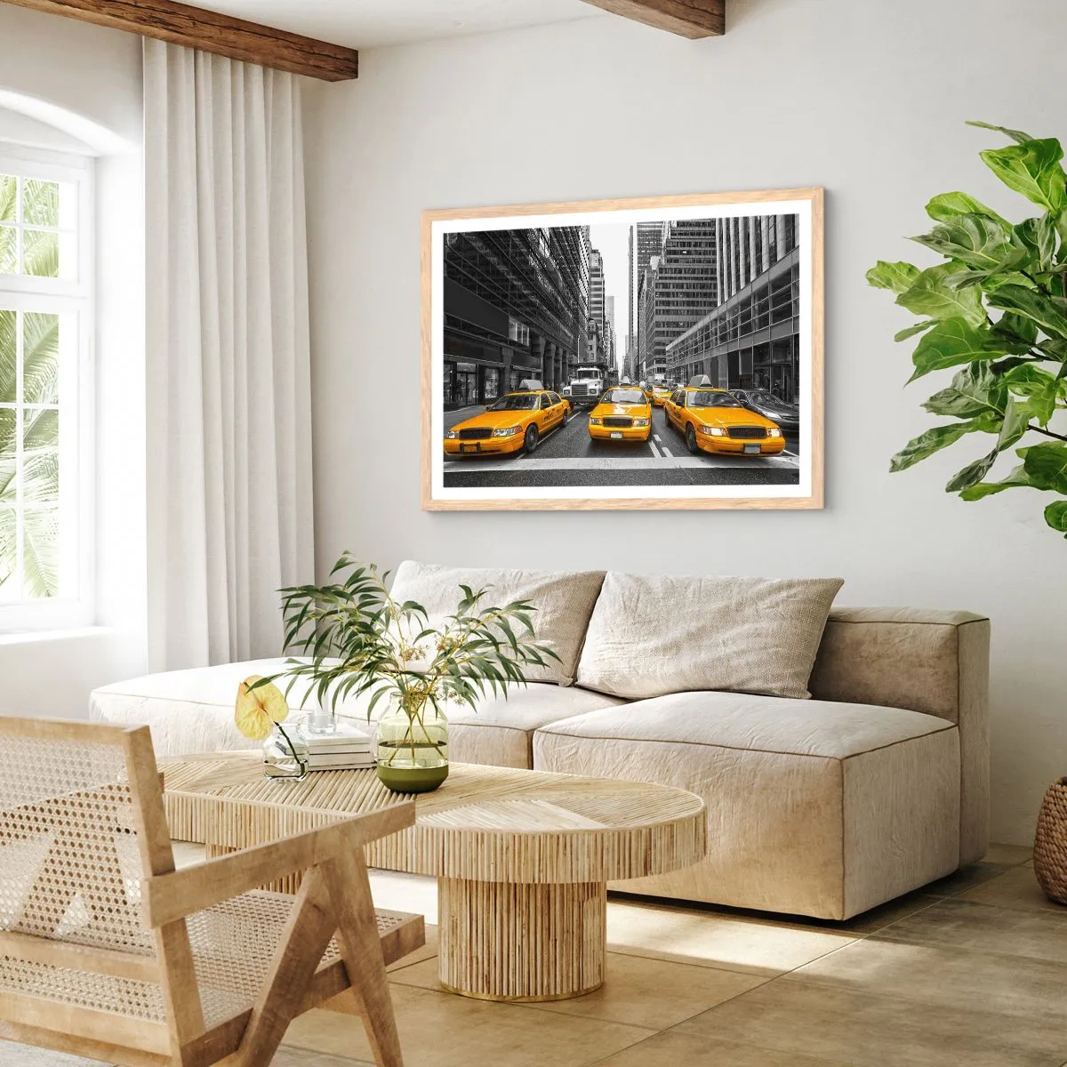 Poster in light oak frame - We Paint the City - 50x40 cm