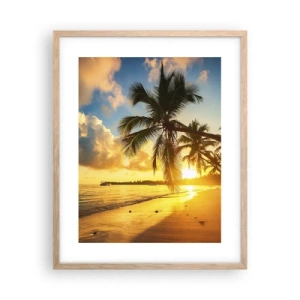 Poster in light oak frame - Caribbean Dream - 40x50 cm