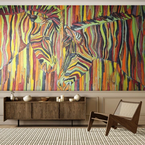 Photo Wallpaper Premium Sand - And You Too… - Abstraction, Ribs, Piece - 100x70 cm