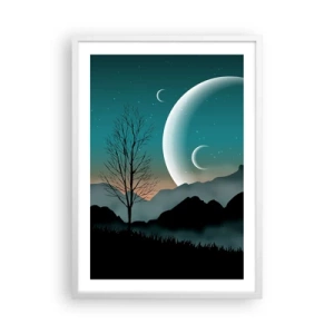 Poster in white frmae - Carnival of a Starry Night - 50x70 cm