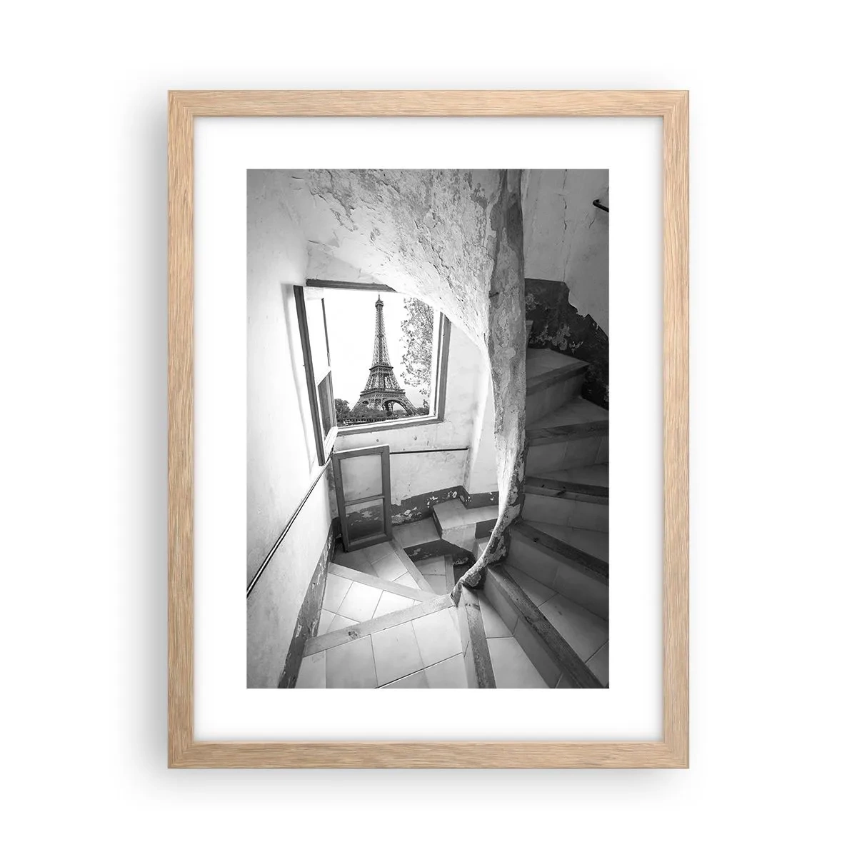 Poster in light oak frame - What a View! - 30x40 cm