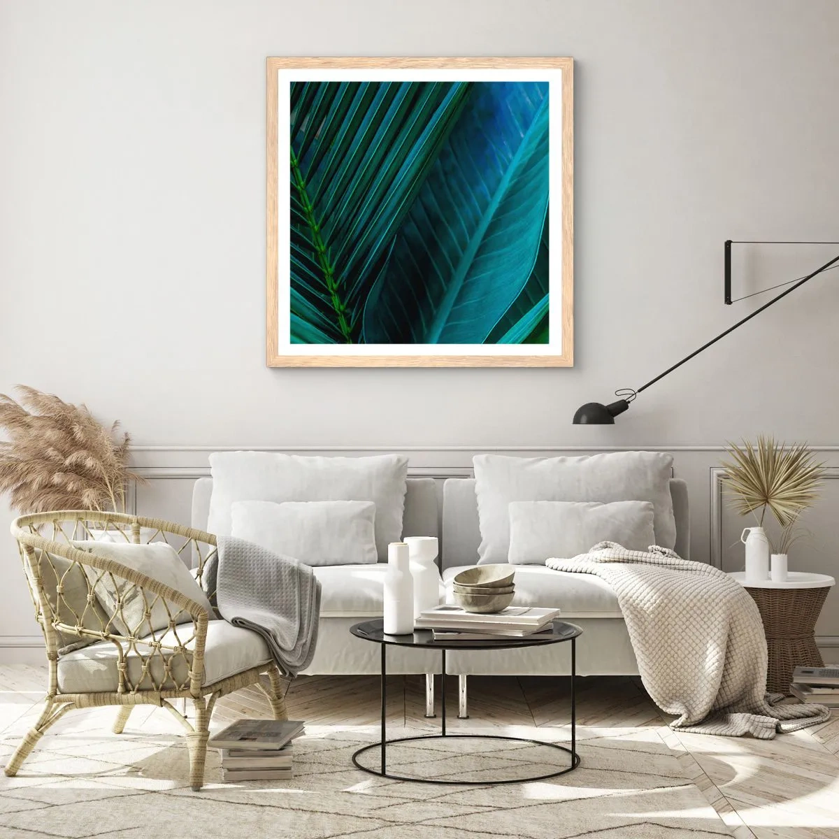 Poster in light oak frame - Anatomy of Green - 30x30 cm