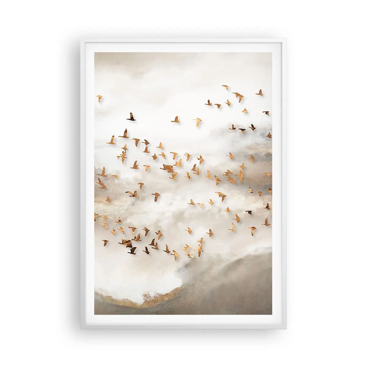 Poster in white frmae - It Is Time - 70x100 cm