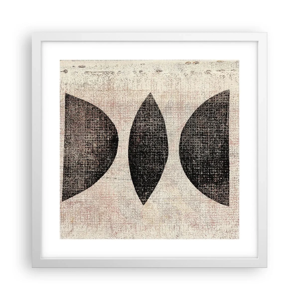 Poster in white frmae - Ethnic Abstraction - 40x40 cm