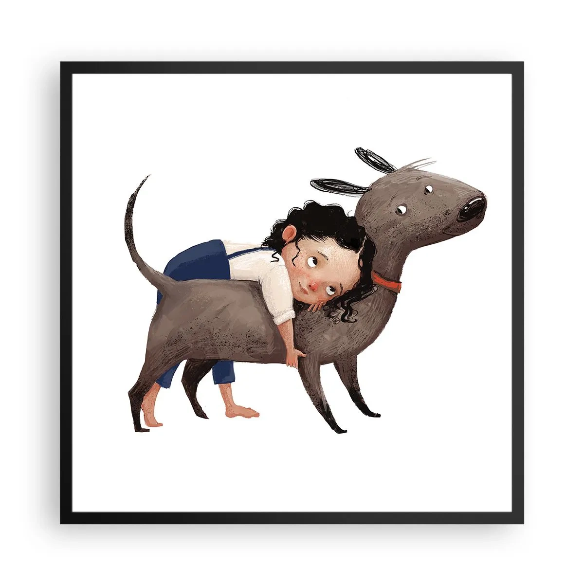 Poster in black frame - Best Friends - 60x60 cm