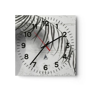 Wall clock - Clock on glass - Subtle Exoticism of Nature - 30x30 cm