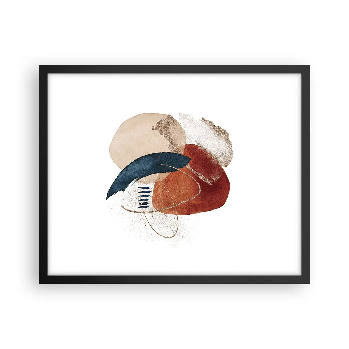 Poster in black frame - Oval Composition - 50x40 cm