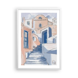 Poster in white frmae - Exotic City - 50x70 cm