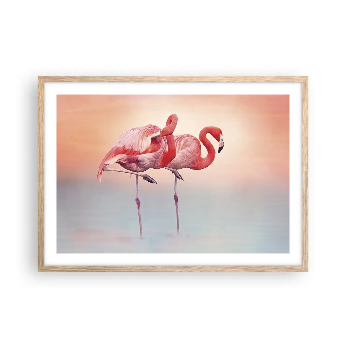 Poster in light oak frame - In the Colour Of Sunset - 70x50 cm