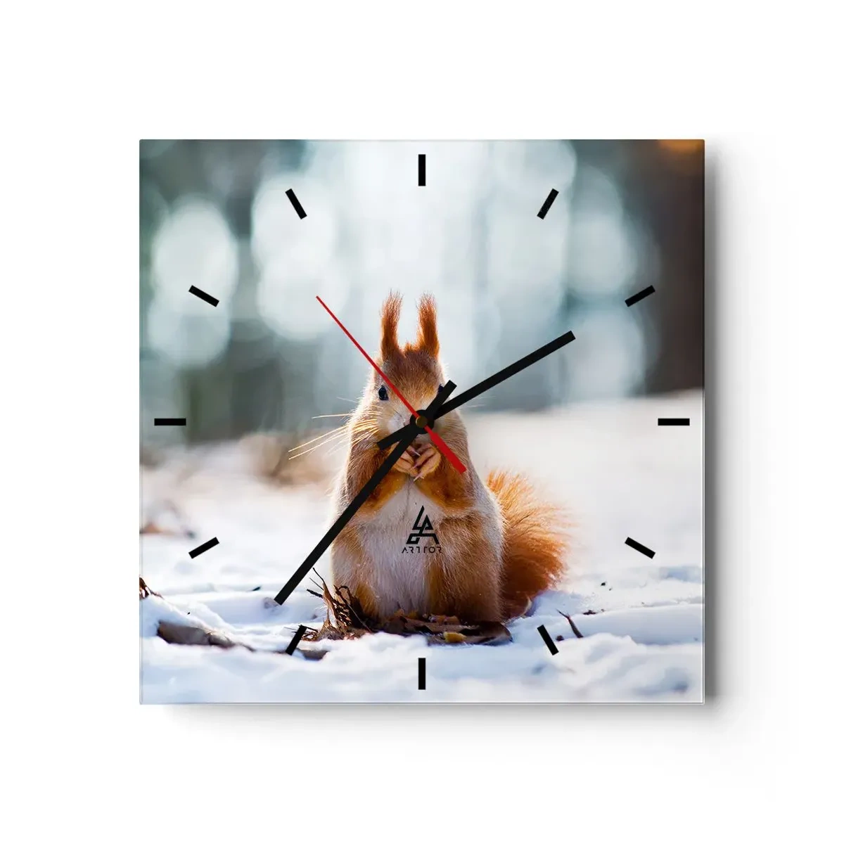 Wall clock - Clock on glass - What Are You Looking at? - 30x30 cm
