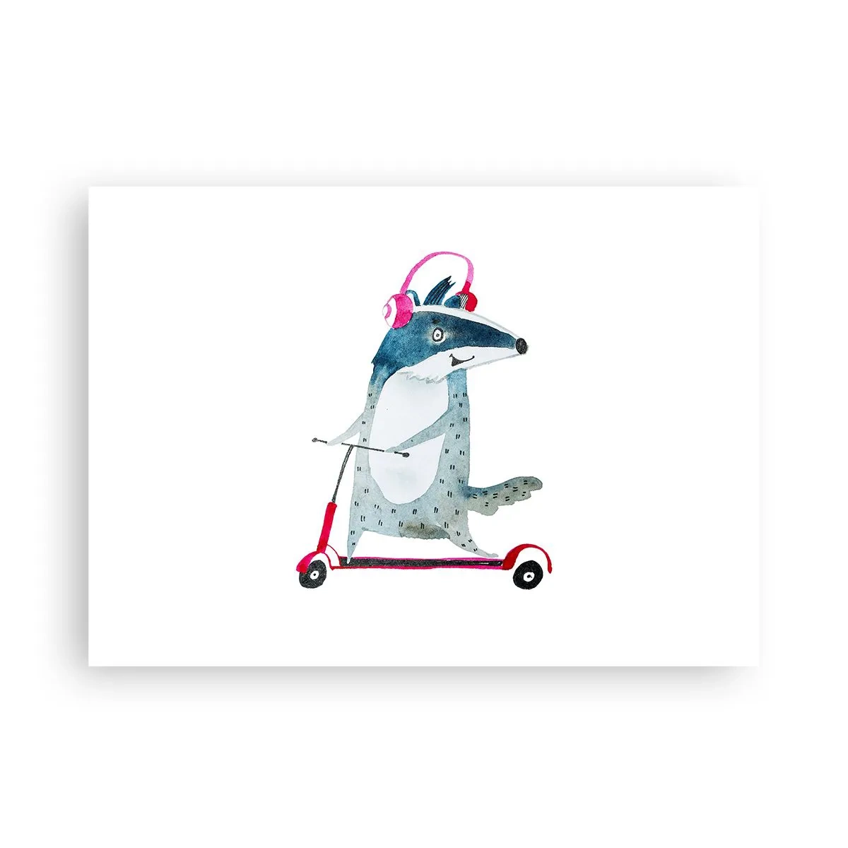 Poster - Joys of a Badger - 70x50 cm