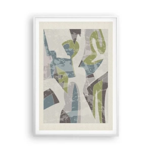 Poster in white frmae - Composition with Window Pane - 70x100 cm