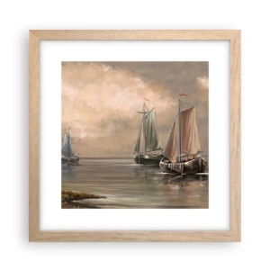 Poster in light oak frame - Return of Sailors - 30x30 cm