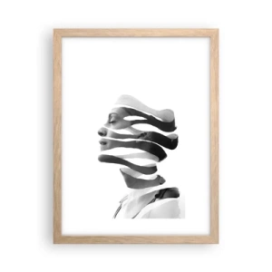 Poster in light oak frame - Surrealistic Portrait - 30x40 cm