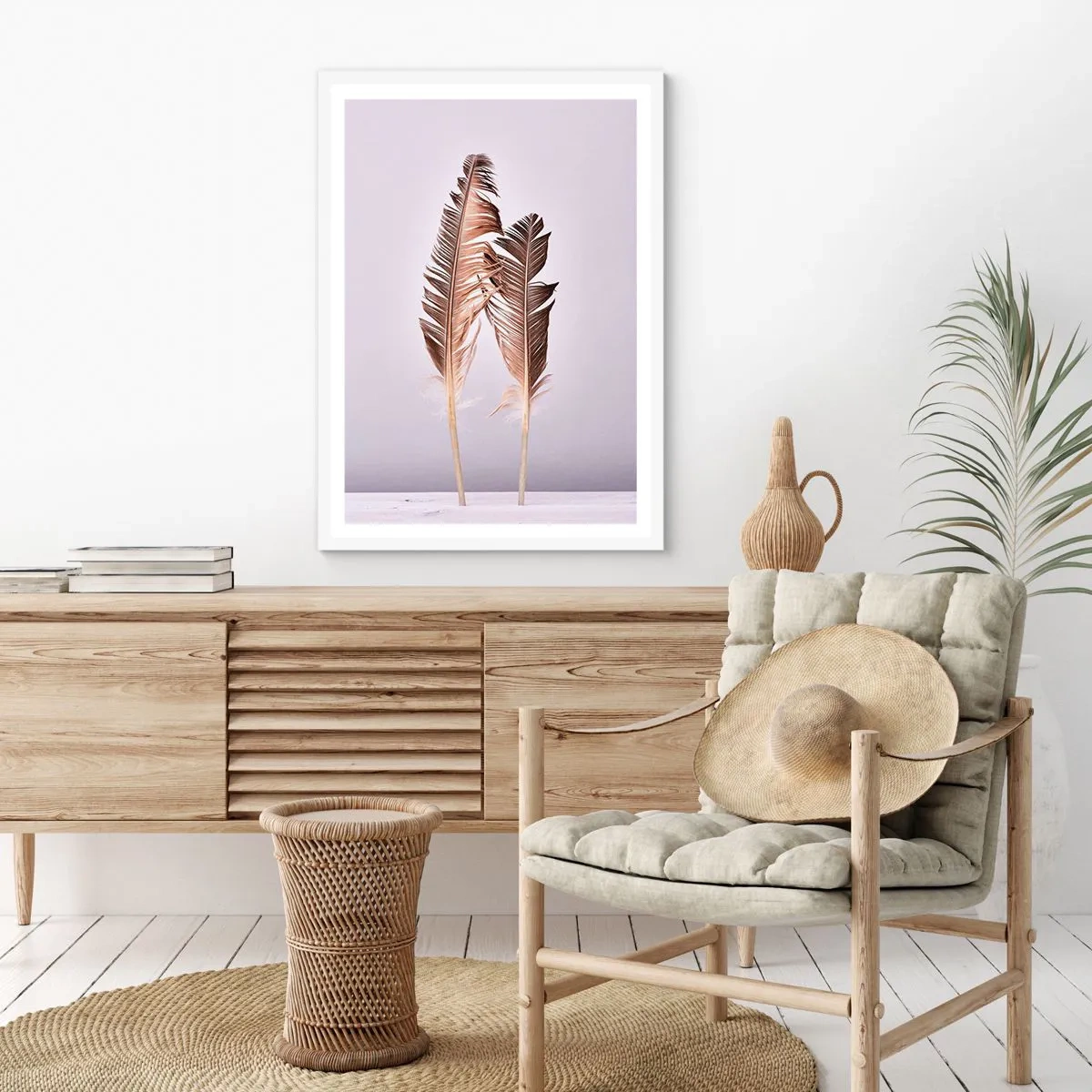 Poster in white frmae - Against Nothingness - 50x70 cm