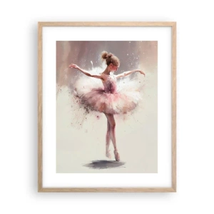 Poster in light oak frame - Like a Young Bird - 40x50 cm