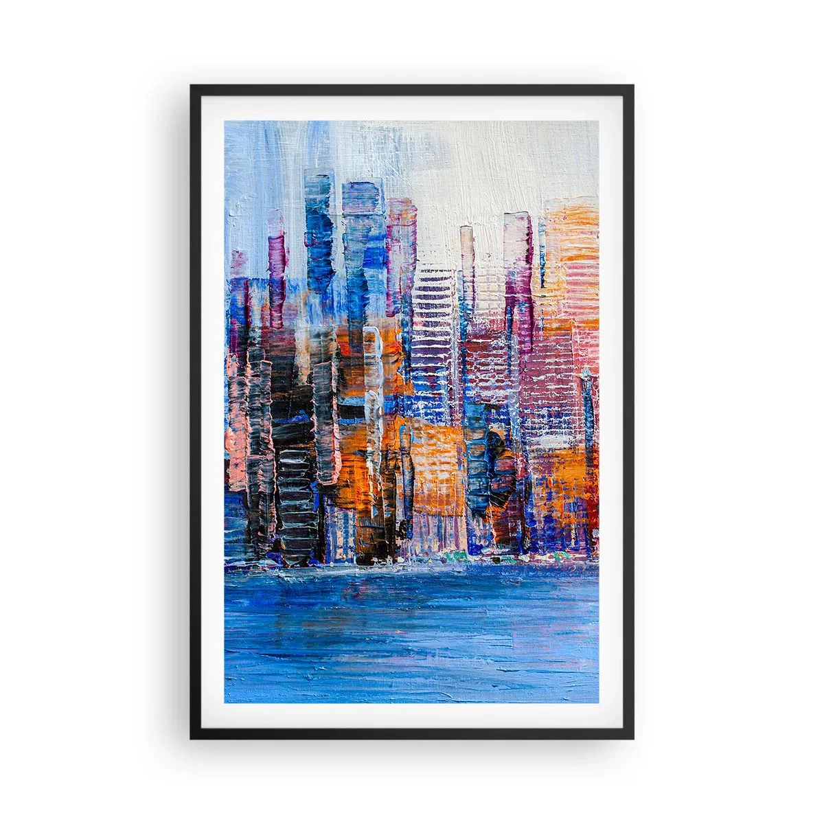 Poster in black frame - Joyful Metropolis - 61x91 cm