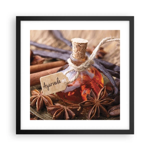 Poster in black frame - Unity of Body and Spirit - 40x40 cm