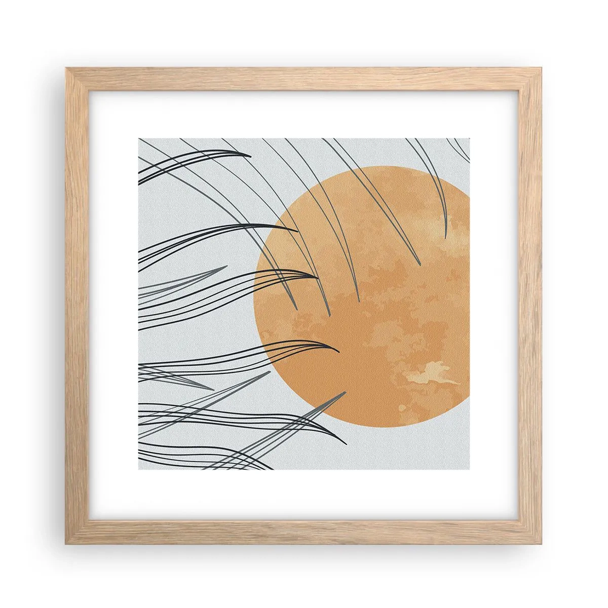 Poster in light oak frame - Always Towards the Sun - 30x30 cm