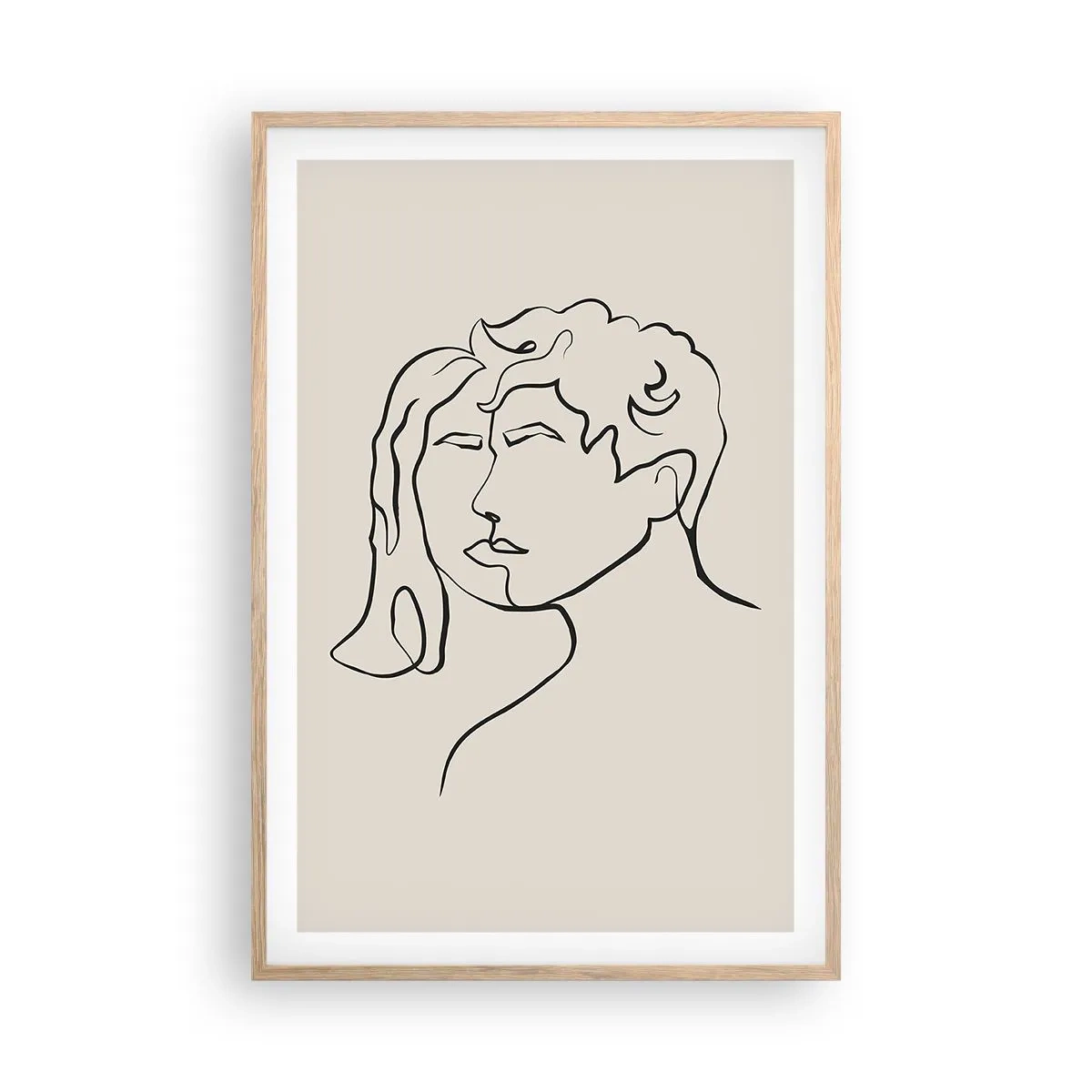 Poster in light oak frame - And It Became One - 61x91 cm