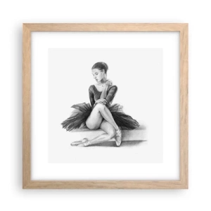 Poster in light oak frame - Enchanted by a Dance - 30x30 cm