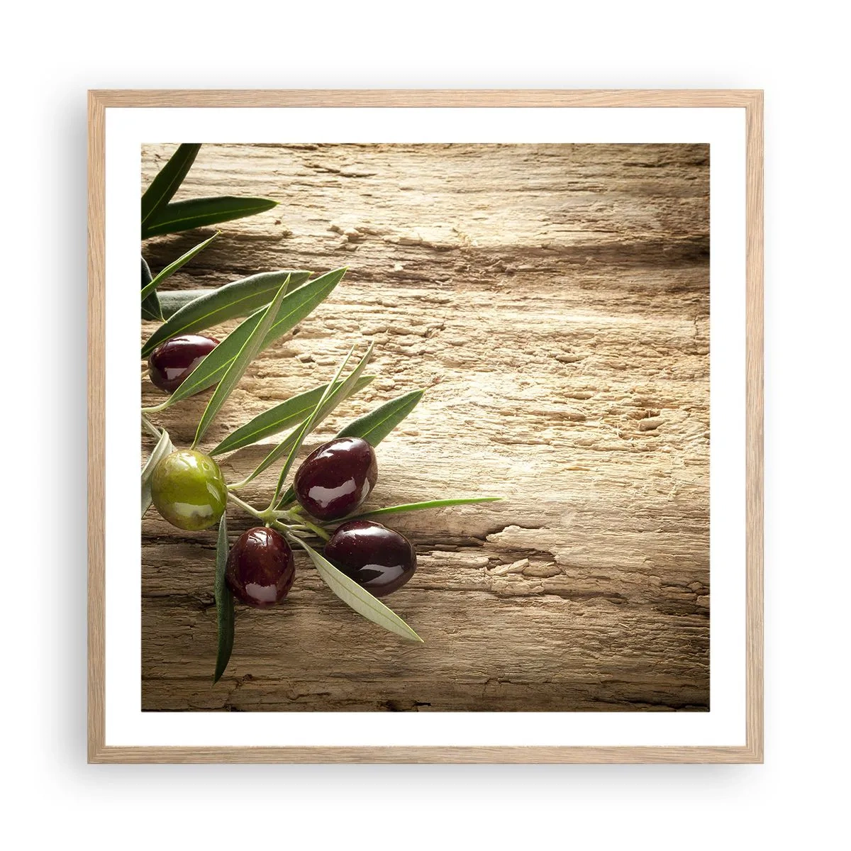 Poster in light oak frame - Straight from Nature - 60x60 cm