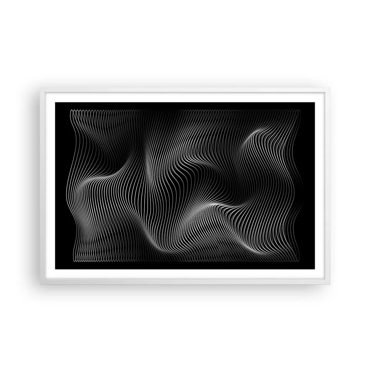 Poster in white frmae - Dance of the Light in Space - 91x61 cm