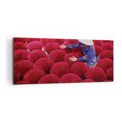 Canvas picture - In the Rice Field  - 120x50 cm