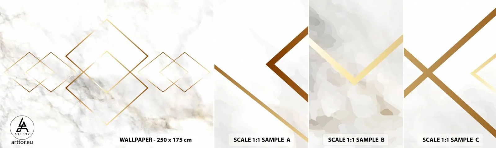 Photo Wallpaper Sample Standard Eco - View over Infinity - Abstraction, Piece, Marble - 100x30 cm