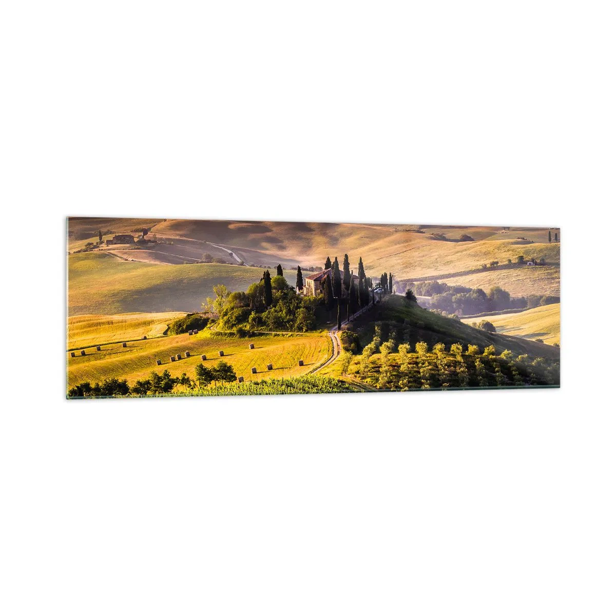 Glass picture - Arcadia - Tuscan Landscape - 160x50 cm